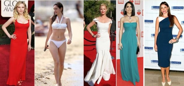 Celebrities with Hourglass Body Shape - More