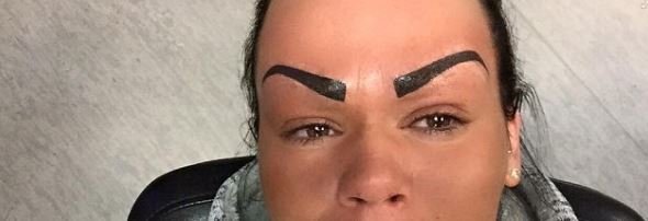 Eyebrow tattoo fails - Mandy Lamrini from Germany