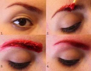 How to Dye Dyeing your Eyebrows Red