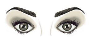 Prominent Eyes - Eyeshadow, Eyeliner, Eyebrow Makeup and Surgery Illusion